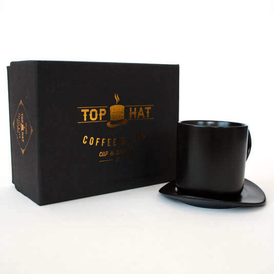 Gift Republic Top Hat Novelty Cup & Saucer In Padded Gift Box RRP £17.99 CLEARANCE XL £3.99
